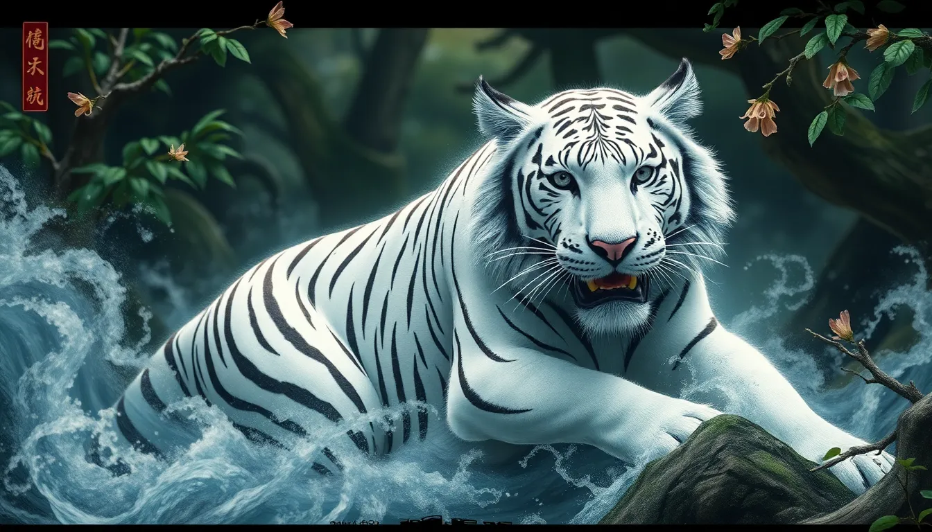 Pure Tiger The Tale of the White Tiger: Nature's Fierce Guardian - Chinese Mythology